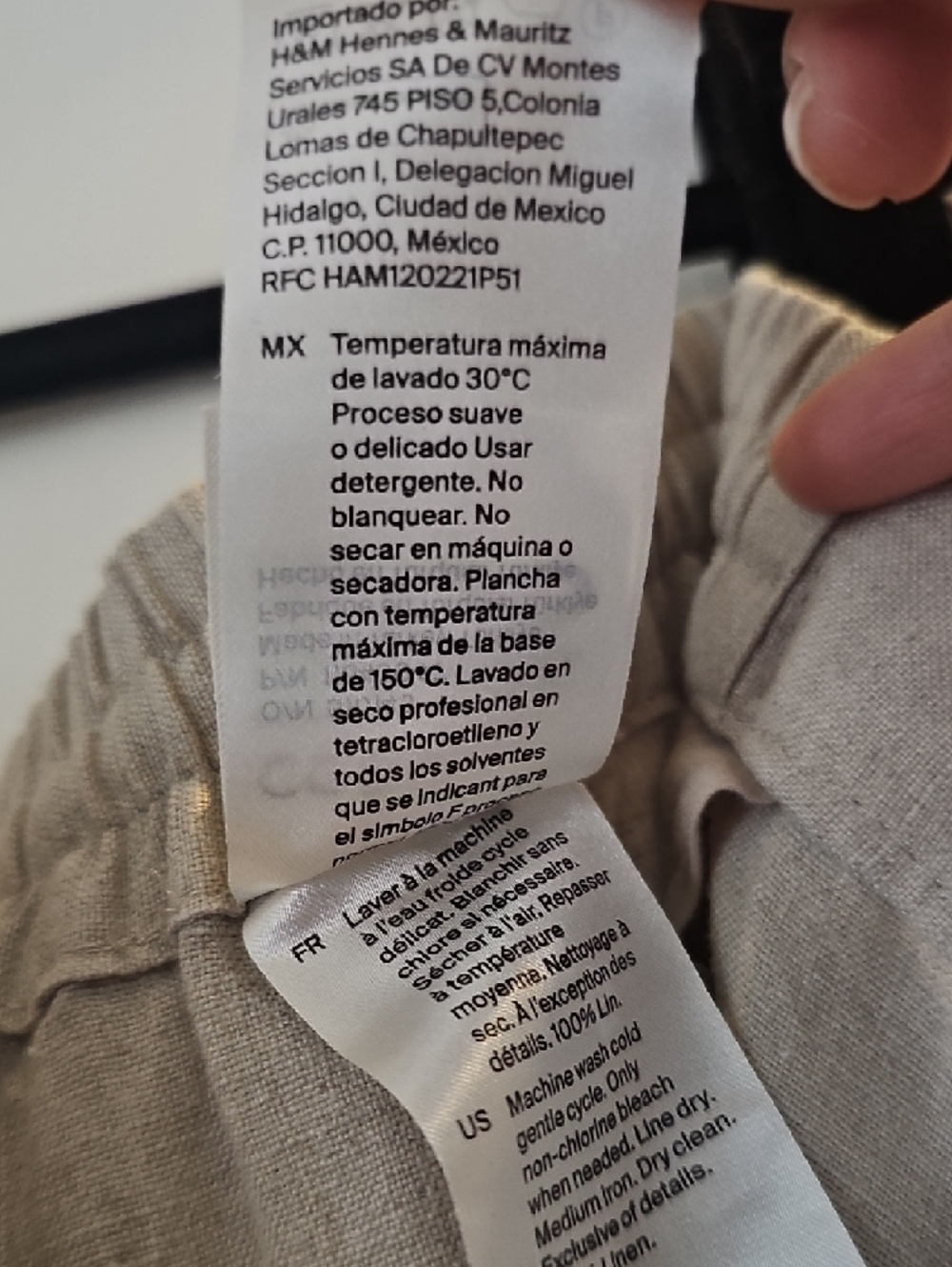 COS Beige Linen-Blend Drawstring Chinos - Picture 7 of 8